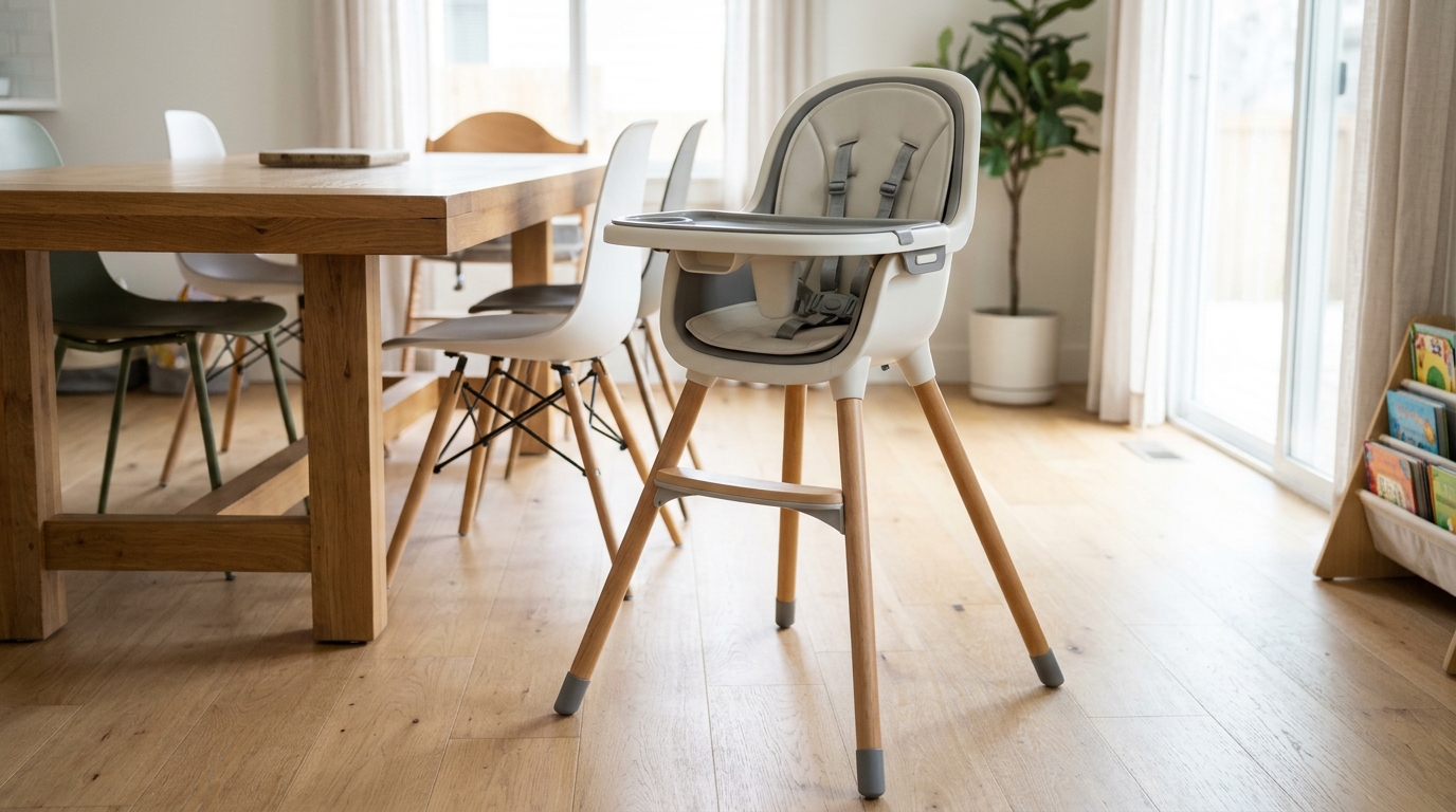 Illustrative high chair safety image for the October 2026 Costway high chair recall